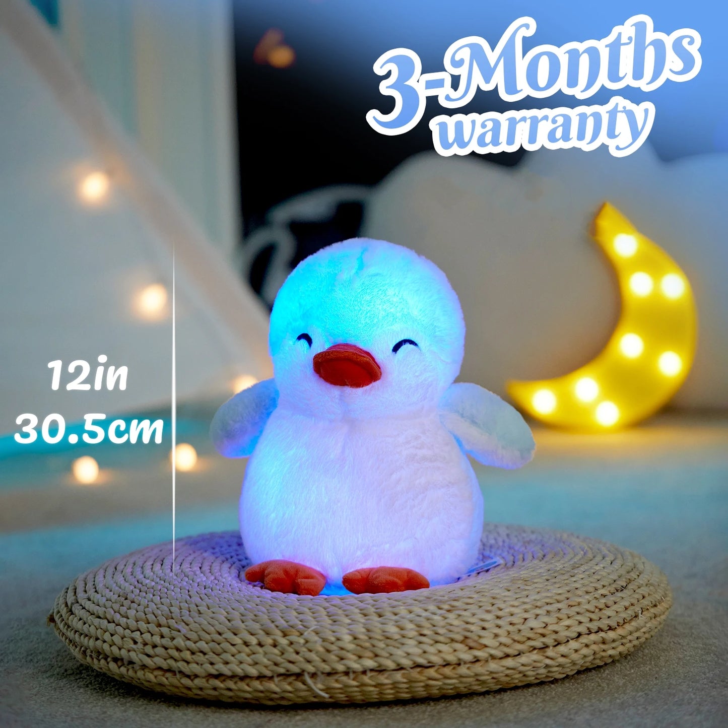 Glowing Penguin Plush Toy,Cute Soft Glowing Stuffed Animal, Children'S Doll Playing Companion,Birthday Party Gift For Kids