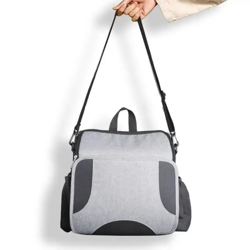 Baby Diaper Bag 2-in-1 Foldable Booster Seat And Diaper Pouch Bag Large Capacity Diaper Organizer Bag Travel Must Have For Baby