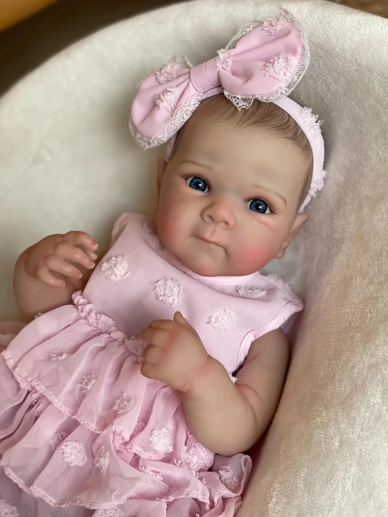 18 Inch Bettie Girl Cute Lifelike Bebe Reborn Doll Handmade Newborn Baby Doll With Painted Hair