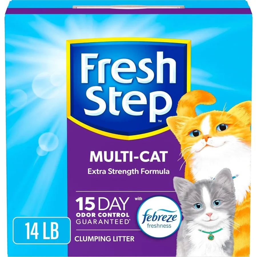 Multi-Cat Clumping Litter | Activated Carbon & Low Dust for Long-Lasting Odor Control, 14lbs