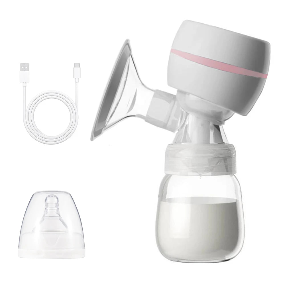 Portable Electric Breast Pump Breast Pump with LED Screen Milk Puller for Breastfeeding Low Noise 180ml Milk Bottle BPA-free