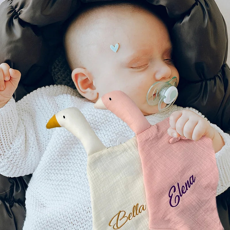 Baby personalized Name Blanket Muslin Kids Cotton Blanket With Name Infant Sleepping Doll for Newborn Shower Gifts
