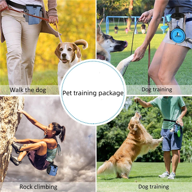 Portable Dog Treat Bag Outdoor Dog Treat Pouch for Training Feeding Bag Large Capacity Pet Trainer Waist Bag Dog Supplies
