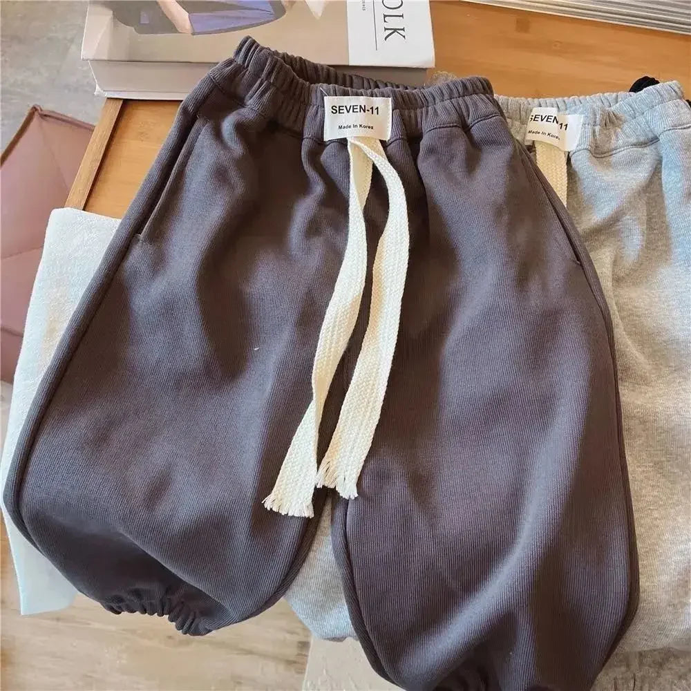 2025 New Boys Autumn Pants 1-8 Years - Korean Loose Casual Sports Jogger Pants, Versatile Kids Wear
