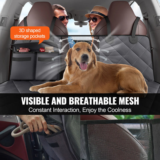 SucceBuy Back Seat Extender for Dogs Dog Hammock for Car Back seat Waterproof Hard Bottom Dog Car Seat Cover for Back Seat