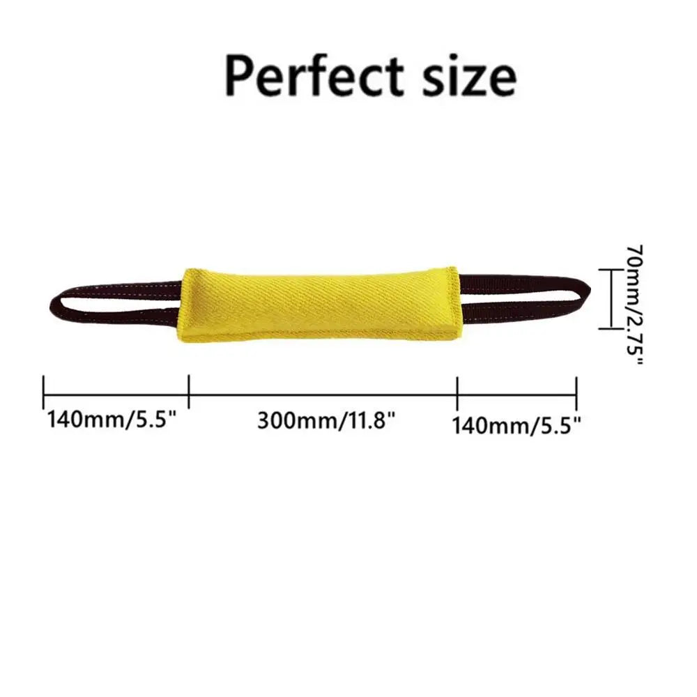 Dog Bite Stick Dog Tug Toy Jute Bite Pillow Dog Bite Tug With 2 Handle For Training Large Dogs DIY Interactive Training Toy