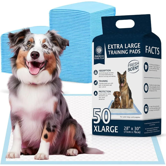 Scented Puppy Training Pads with Ultra Absorbent Quick Dry Gel 28 x 30 Pee Pads for Dogs Fresh Scented 50 Count XL