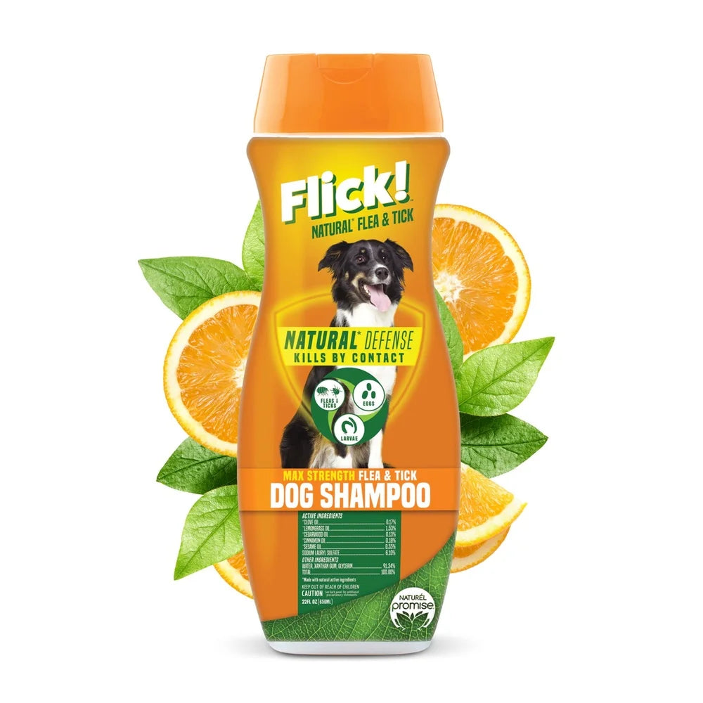 Natural Flea Tick Shampoo Dogs Max Strength Essential Oils Kills Repels Fleas Ticks Mosquitoes Soap Free Cleansing Gentle Long