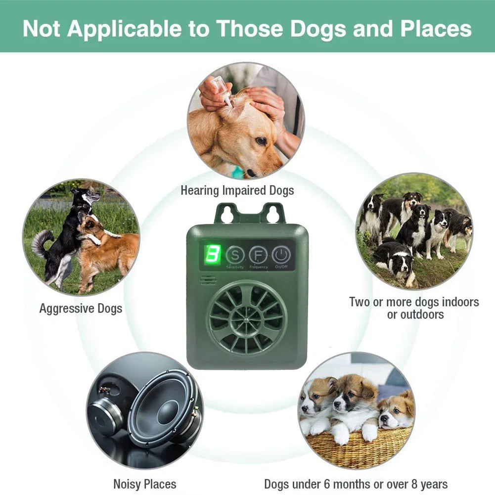 Pet Dog Repeller Anti Barking Stop Bark Training Device Trainer Ultrasonic Anti Barking Ultrasonic without Battery