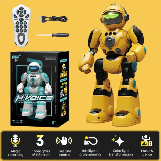 Smart Kids Robot Interactive Intelligent Robo for Kids Robotics Music Dance Record Repeat Touch Gesture Control Toys for Boys
