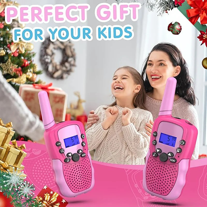 Walkie Talkies for Kids Rechargeable Kids with Clear Sound Perfect Birthday for 3-12 Years Old Outdoor Adventures Camping Hiking