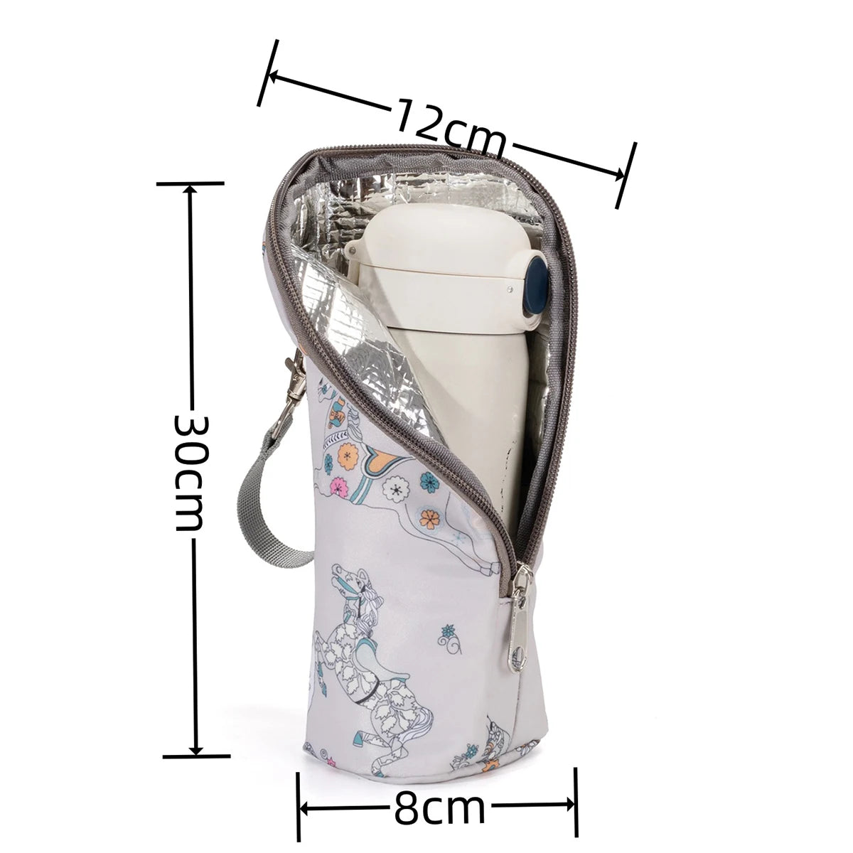 New Baby Bottle Bag Bottle Warmer Baby Feeding 3D Pattern Aluminum Mold Insulation Stroller Hanging Bag For Storage Cups Drinks