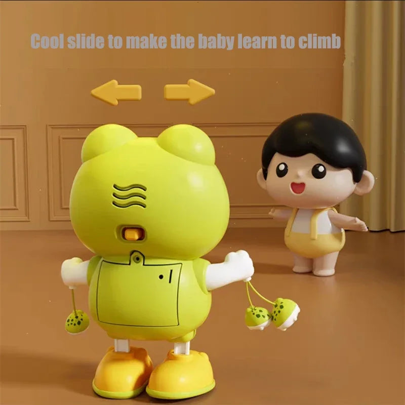 Electric Dancing Frog Toy - Musical Baby Soother with Lights, Tummy Time Trainer & Sensory Play for Infants (Boys Girls Gift)