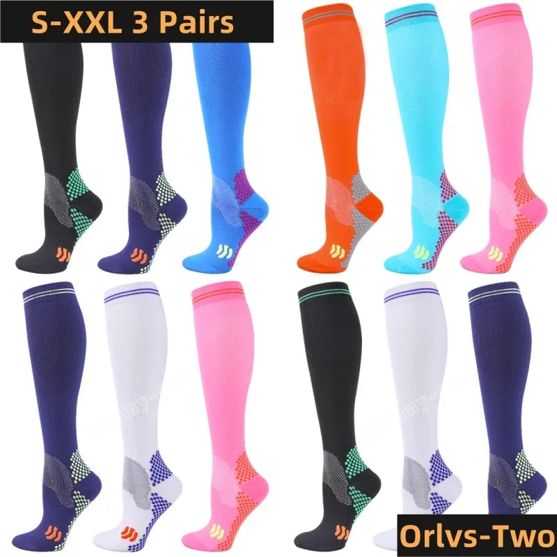 1/3 Pairs Dropship Compression Socks Varicose Veins 20-30 Mmhg Men Women Socks For Running Cycling,Football Soccer Stockings