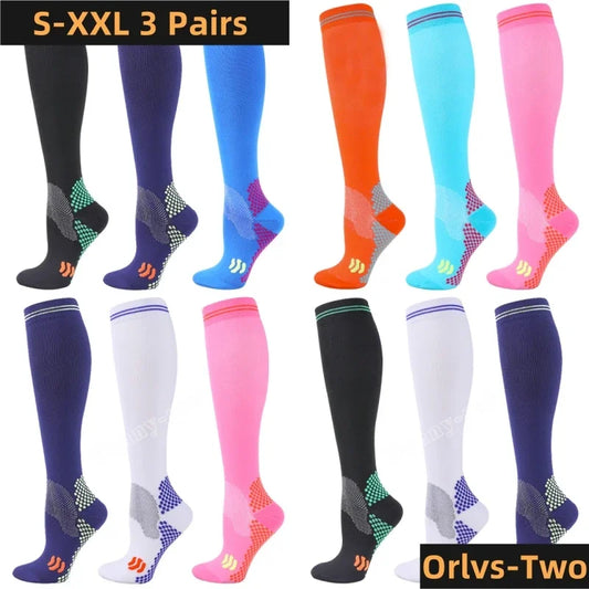 1/3 Pairs Dropship Compression Socks Varicose Veins 20-30 Mmhg Men Women Socks For Running Cycling,Football Soccer Stockings