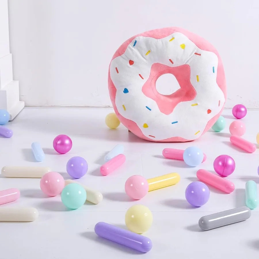 Ball Pit Balls and Strips for Ball Pits 50pcs Cute Plastic Star Toy Balls for Baby Toddler 1-3 Birthday Bounce House Play Tent