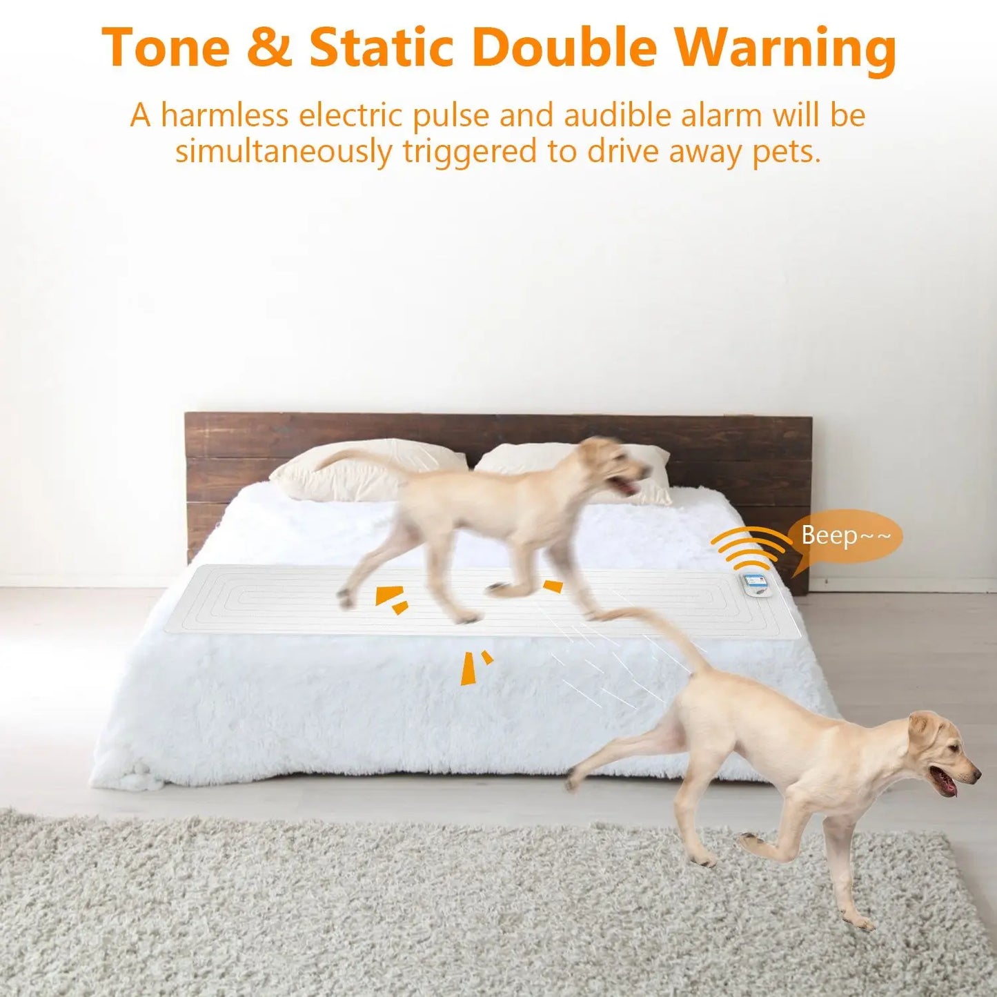 For Electronic Pet Training Mat Indoor Safe Shock Training Pad for Dogs Cats Pet Barrier 60x12in with 3 Training Modes