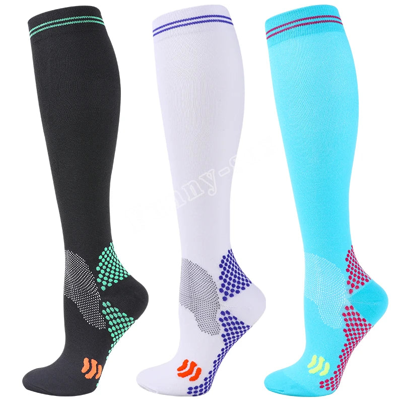 1/3 Pairs Dropship Compression Socks Varicose Veins 20-30 Mmhg Men Women Socks For Running Cycling,Football Soccer Stockings