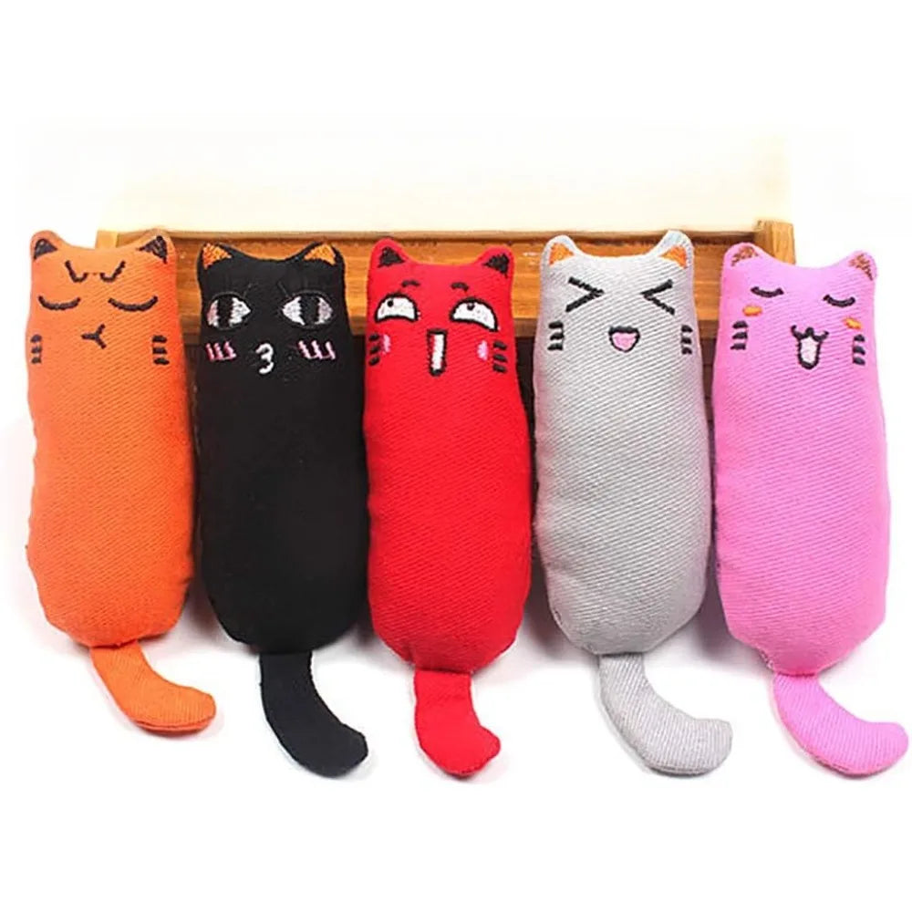 Bite Resistant Catnip Toy for Cats,Catnip Filled Cartoon Mice Cat Teething Chew Toy