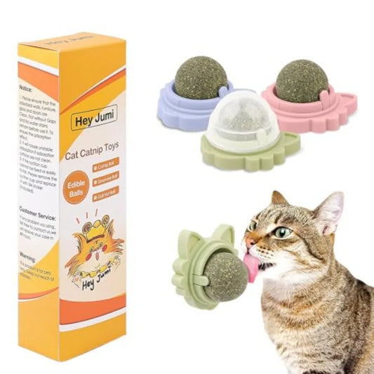 3Pcs Catnip Toy Ba with Three Mixed Flavors ture Edible Cat Silvervine Chew Toys Healthy Kitten Wall Treats Teeth Cleaning Toys