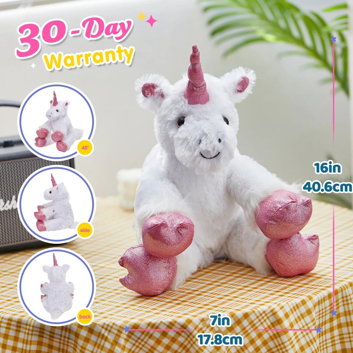 Glowing Unicorn Plush Toy, Cuddly Unicorn Stuffed Animal With Lights, Mother's Day Favors