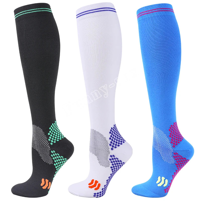 1/3 Pairs Dropship Compression Socks Varicose Veins 20-30 Mmhg Men Women Socks For Running Cycling,Football Soccer Stockings