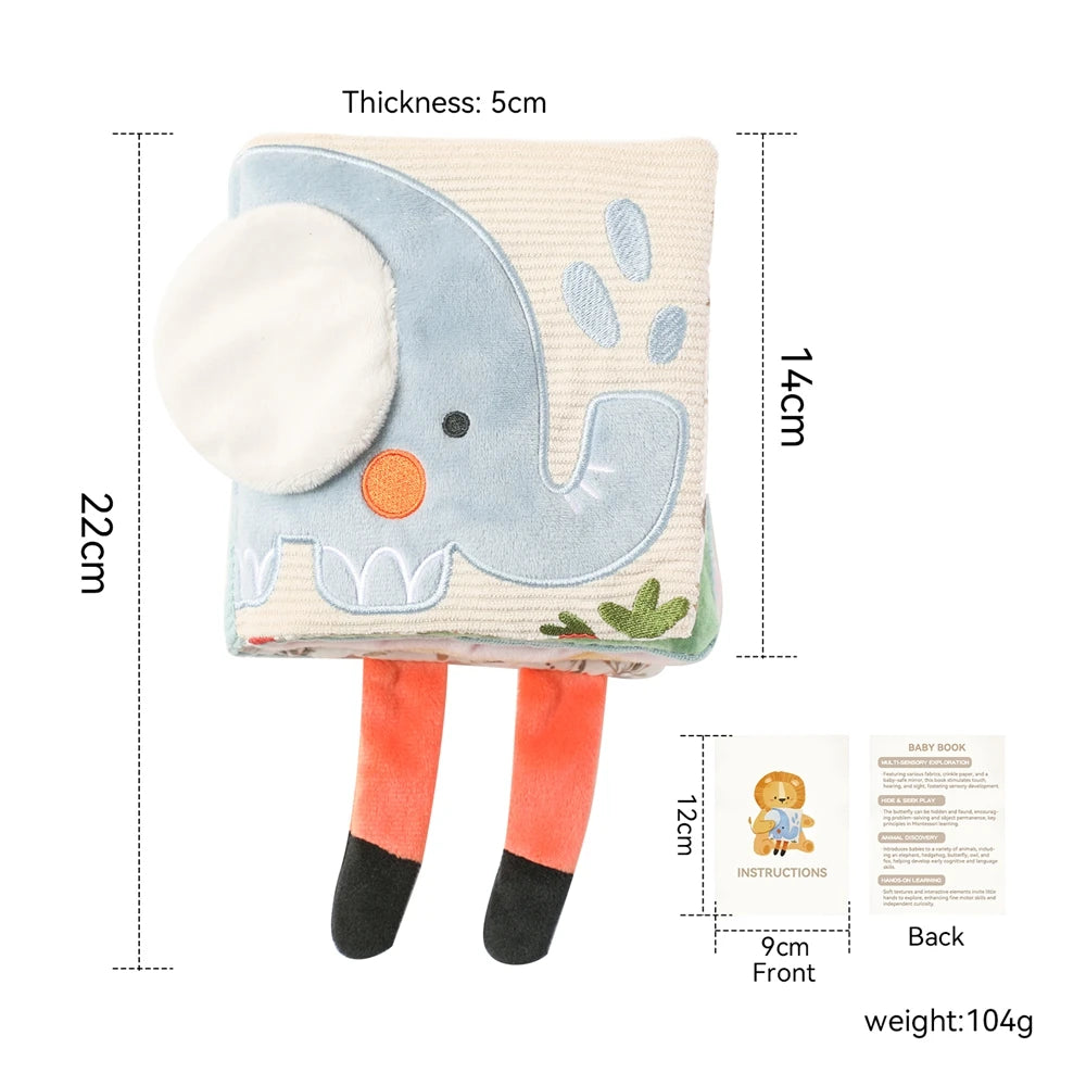 Baby Montessori Toy cotton Magic Tissue Box Finger Exercising Busy Board Game Educational Toy Soft Rattle Game Cloth Book Gift