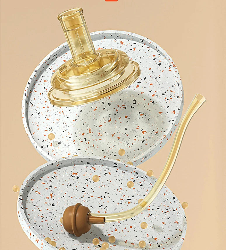 PPSU baby bottle, baby straw, detached milk bottle, anti drop and anti bloating suction nozzle, straw ball, water cup