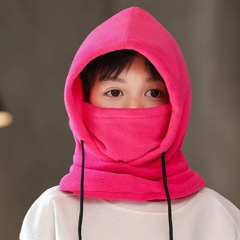 Kids Winter Fleece Balaclava Hat Thick Warm Windproof Outdoor Cycling for Boys Girls