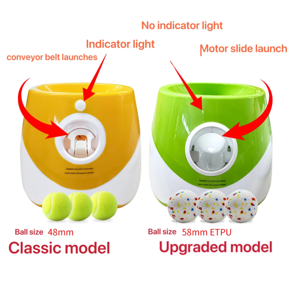 Upgraded Automatic Ball Launcher for Medium/Large Dogs - Rechargeable Tennis Ball Thrower with Interactive Pinball Design | USB
