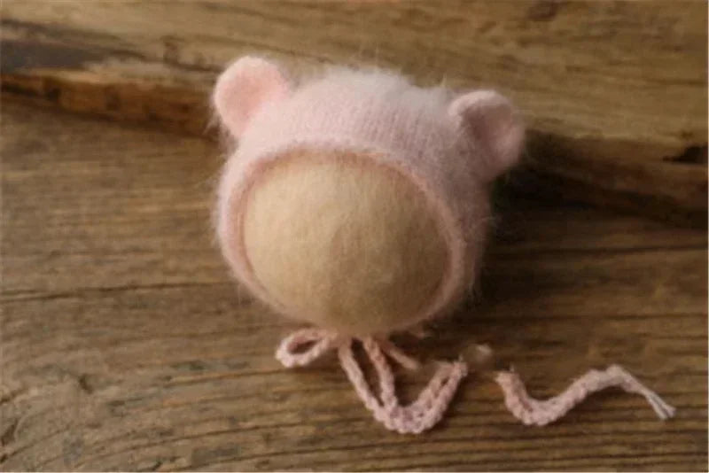 Baby Swaddling  Blanket Newborn Photography Receiving Stretchable Wool Wrap Handmade Hat Photo Shooting Accessories