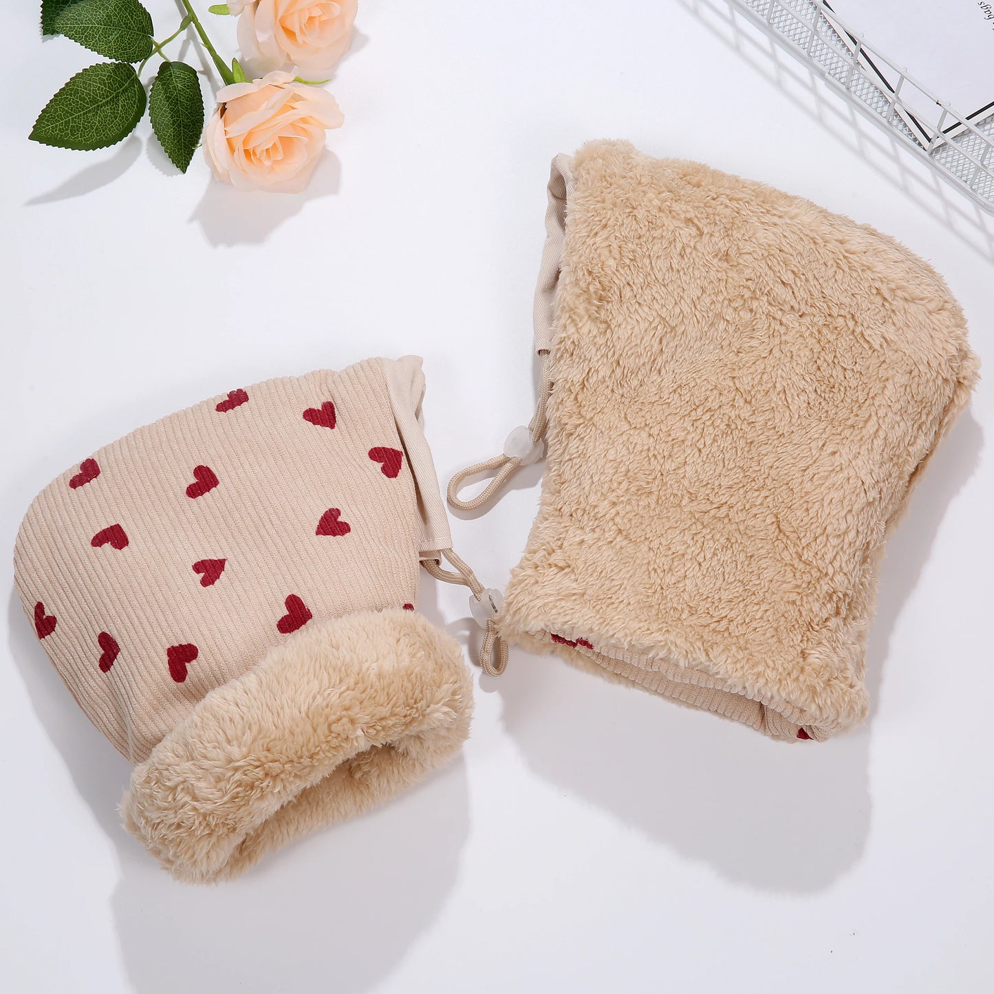 Children's Bicycle Gloves Children's Outdoor Sports Mittens Cartoon Printed Hands Warmer Scooter Gloves for Winter