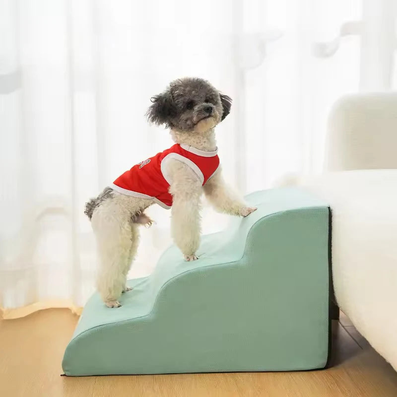 Pet High Density Foam Dog Secure Stairs Ramps Non-Slip Pet Steps for Older Dogs Pet with Joint Pain Sofa Bed Ladder Pet Supplies