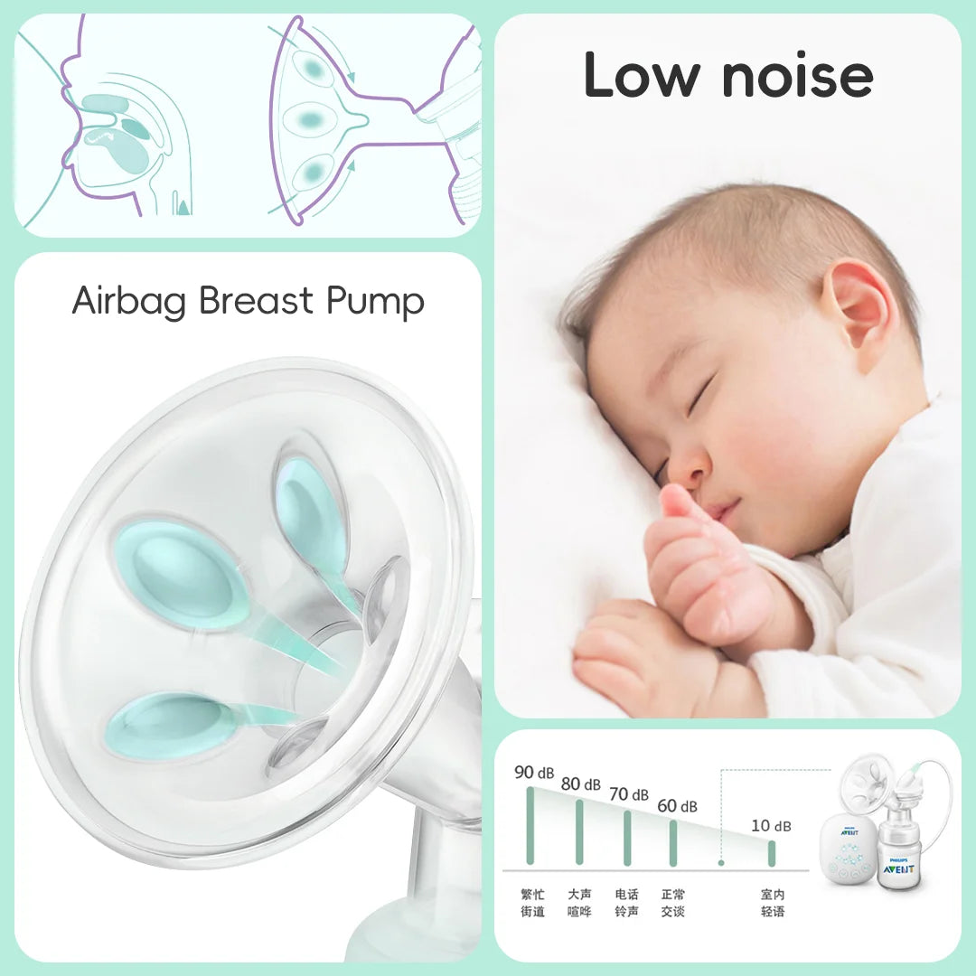 PHILIPS AVENT Portable Single Electric Breast Pump with Smart Massage & Petal Stimulation – Mimics Baby’s Natural Sucking