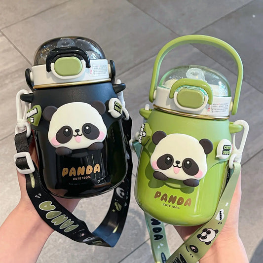 Cartoon Children's panda cute bottle Doll Big Belly Cup Boys and Girls New Portable Straw Cup