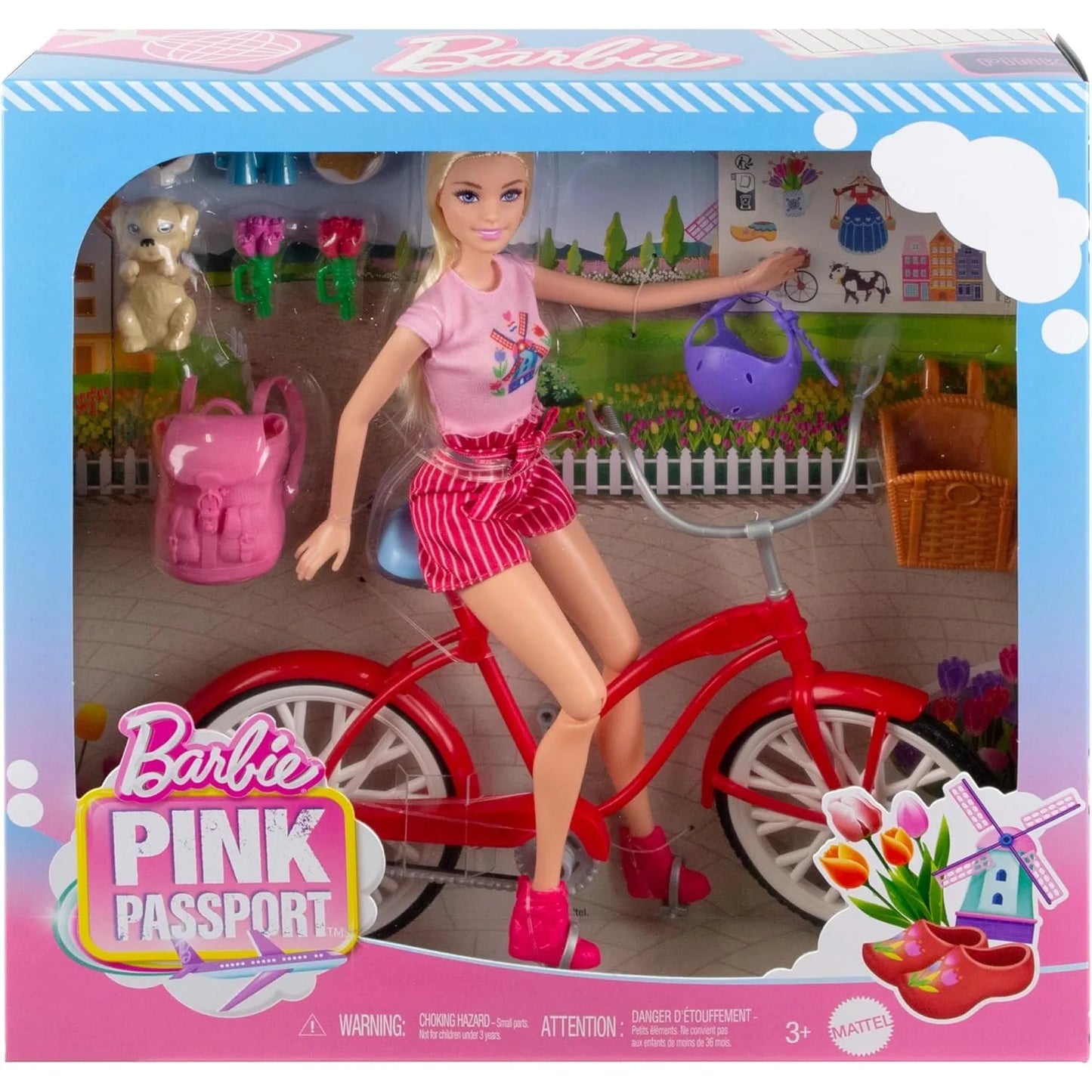 Original Mattel Barbie Doll Bike Playset Bicycle Dolls for Girls Genuine Brand Christmas Birthday Gift Barbie Toys for Children