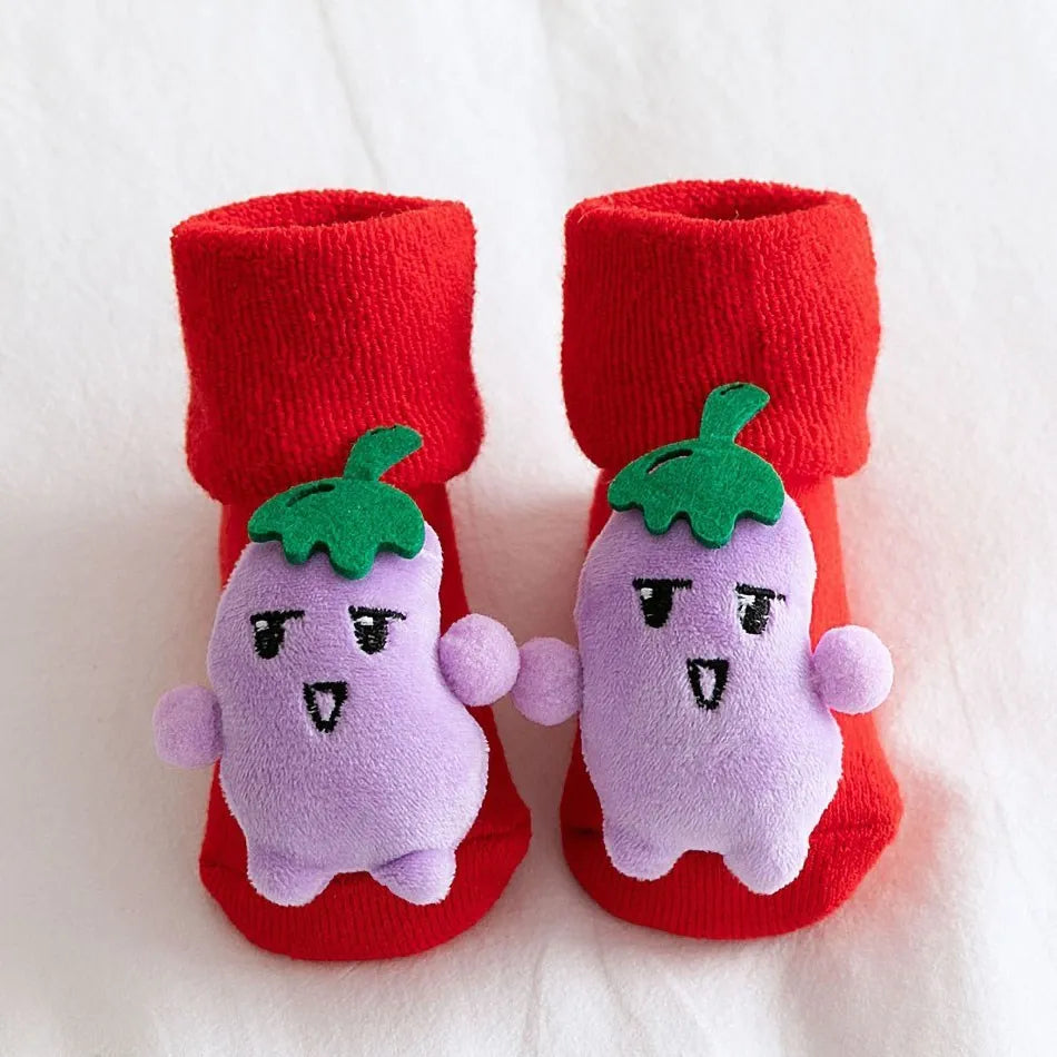 0-3 Years Children Stockings Baby Thickened Terry Xmas Warm Stuff Boy Girl Christmas Winter Clothing Accessories Toddler Socks