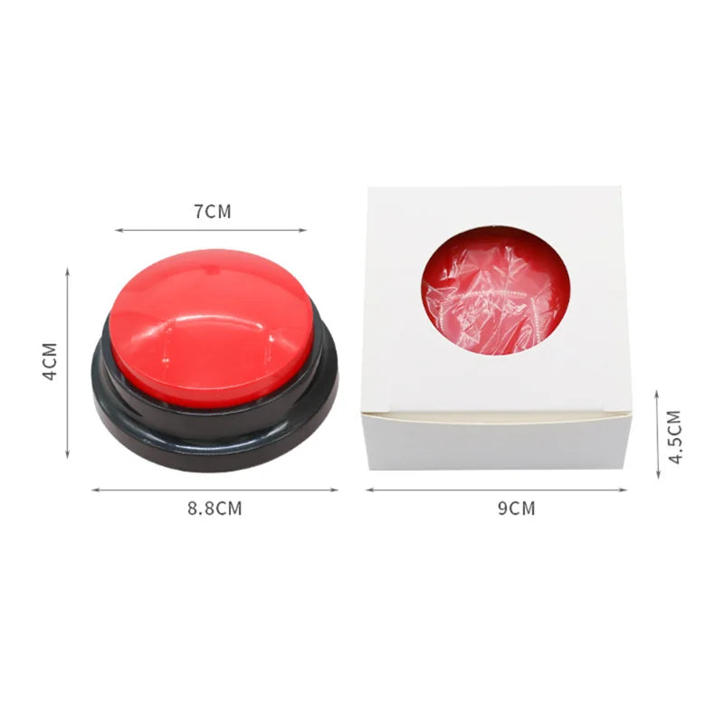 Dog Cat Communication Buttons Voice Recording Button for Pet Training Buzzer 30 Second Record Playback Interactive Pet Toys