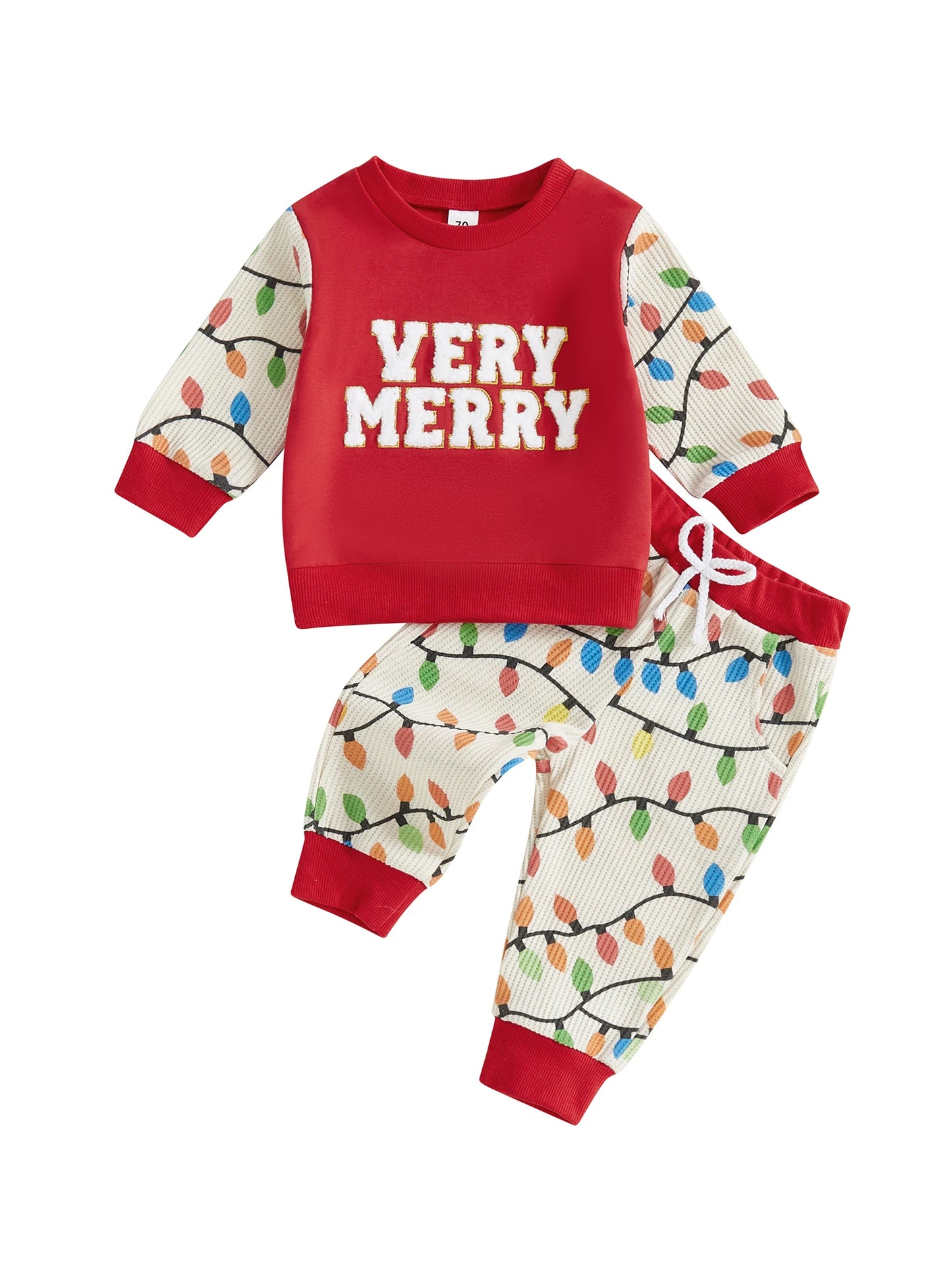 Baby Boy Winter Holiday Outfits Letter Embroidery Sweater Snowflake Print Pants 2 Piece Set for Christmas