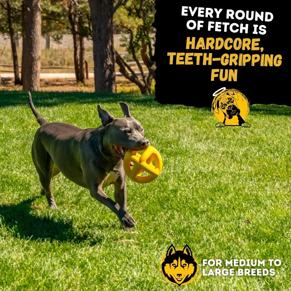 Indestructible Giant XL Dog Ball - Lifetime Replacement - Durable Toy for Aggressive Chewers - Safe, Non-Toxic Natural Rubber -