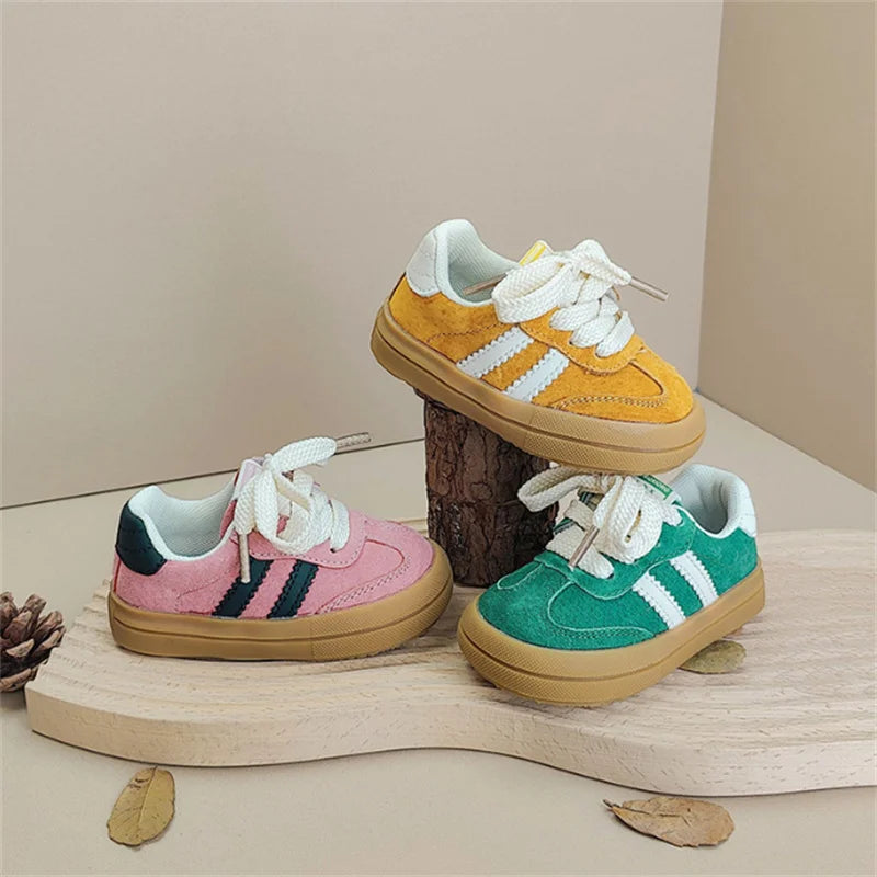 New Spring Autumn Baby Shoes Leather Toddler Kids Sneakers Outdoor Boys Tennis Soft Sole Fashion little Girls Sneakers EU16-25