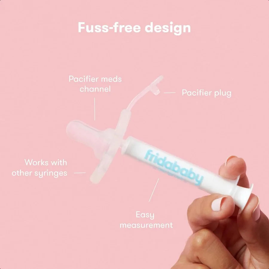 Frida Baby Medicine Pacifier Syringe AccuDose Paci Medi Frida Dispenser for M Fuss Free Use Made in USA