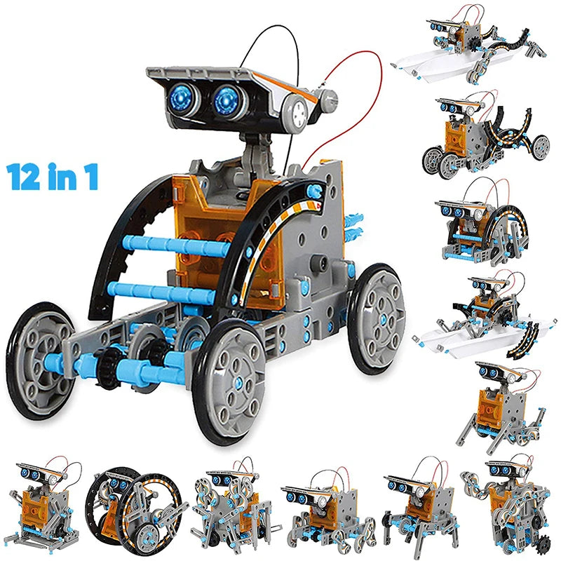 12 In 1 Science Experiment Solar Robot Toy STEM Toy Kits Education Robot Programming Experiment Outdoor Toys Children's Day Gift